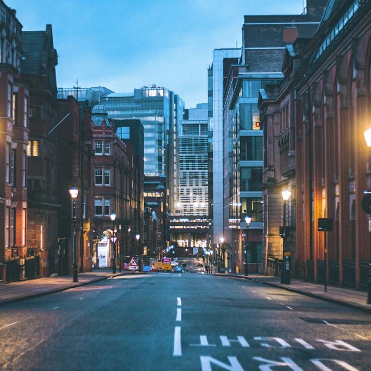 City skyline in Madrid, Spain